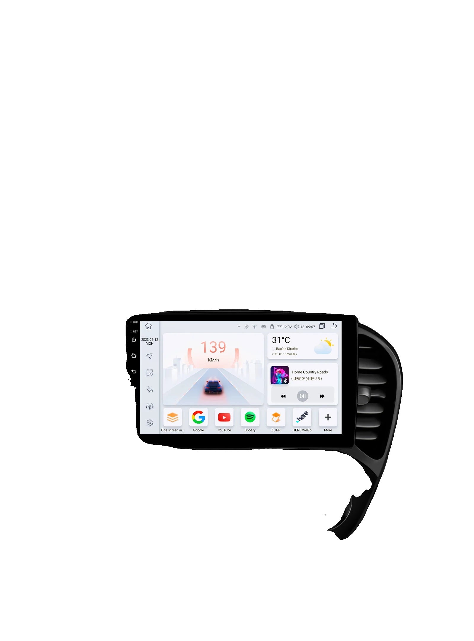 Bilradio Android, Nissan JUKE 2010-2014, Carplay AI Stemme