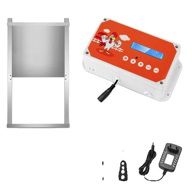 Hønsehusdør, Timer & Lys Sensor, LCD Skærm
