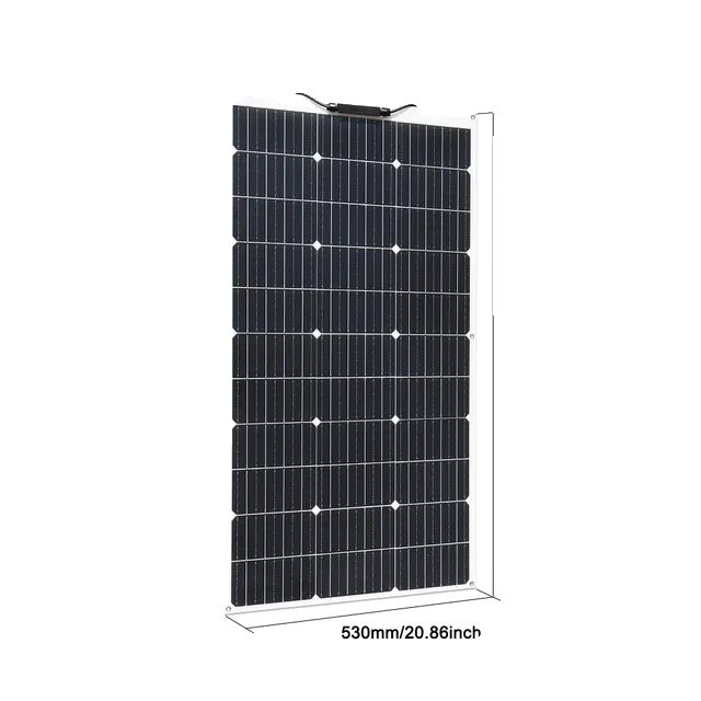 Fleksibelt solcellepanel, 150W, 18v opladning