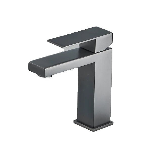 Bathroom Basin Faucet, Matte Black, Deck Mount