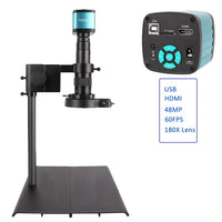 Industrial Microscope Camera, HDMI/USB/VGA Connectivity, 1-150X/180X Zoom Range