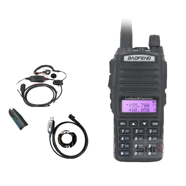 Baofeng UV-82 Walkie Talkie, 8W Power Output, Dual PTT Feature