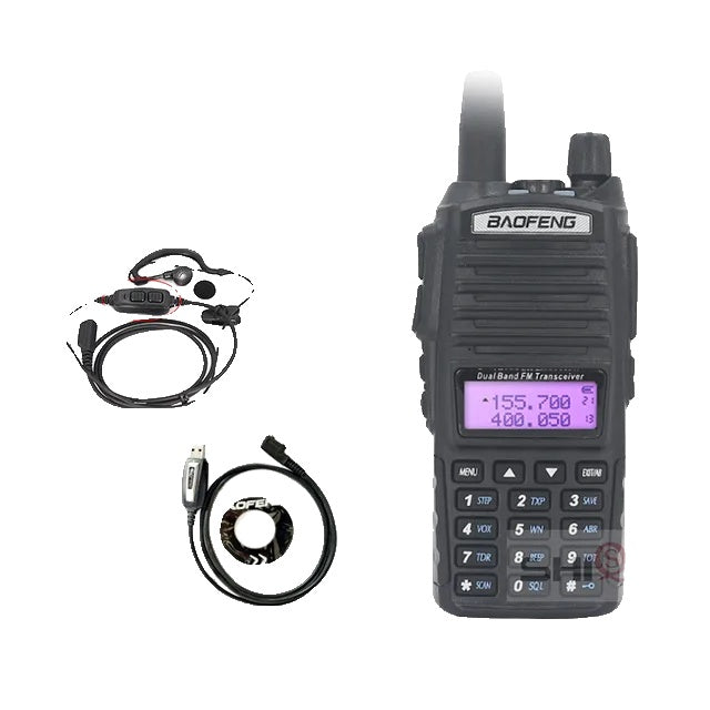 Baofeng UV-82 Walkie Talkie, 8W Power Output, Dual PTT Feature