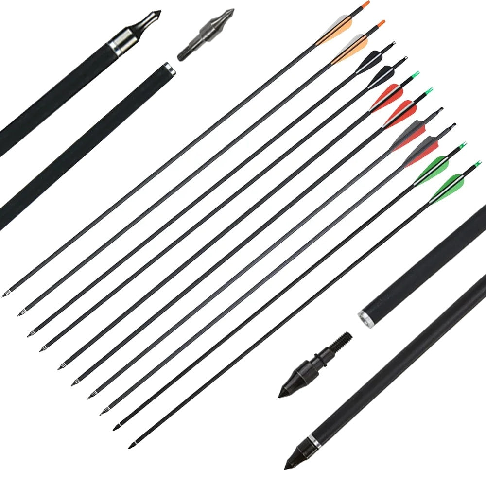 Carbon Arrows, Mixed Set, TPU Feathers