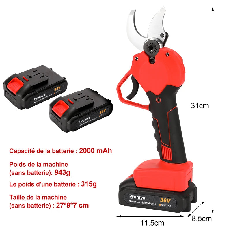 Electric Pruning Shear, Cordless, Rechargeable