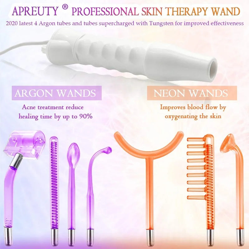 High Frequency Facial Machine, 7-in-1 Functionality, Acne Spot Remover