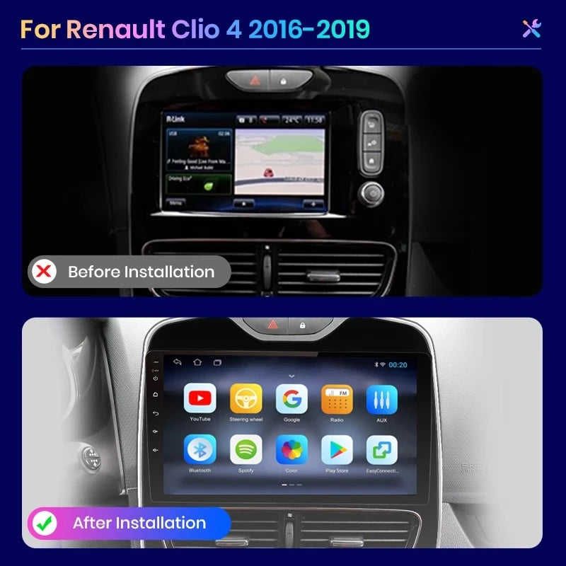 Carplay-bilradio, trådløs, Renault Clio 4