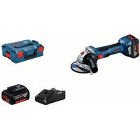 BOSCH Professional GWS 18V-7 haakse slijper + 2 4.0AH accu's + 18V-40 + L-Boxx lader