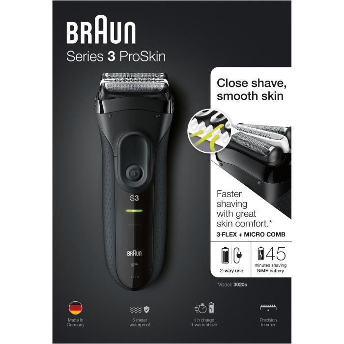 BRAUN Elektrische Scheerapparaat Series 3 ProSkin 3020s Zwart