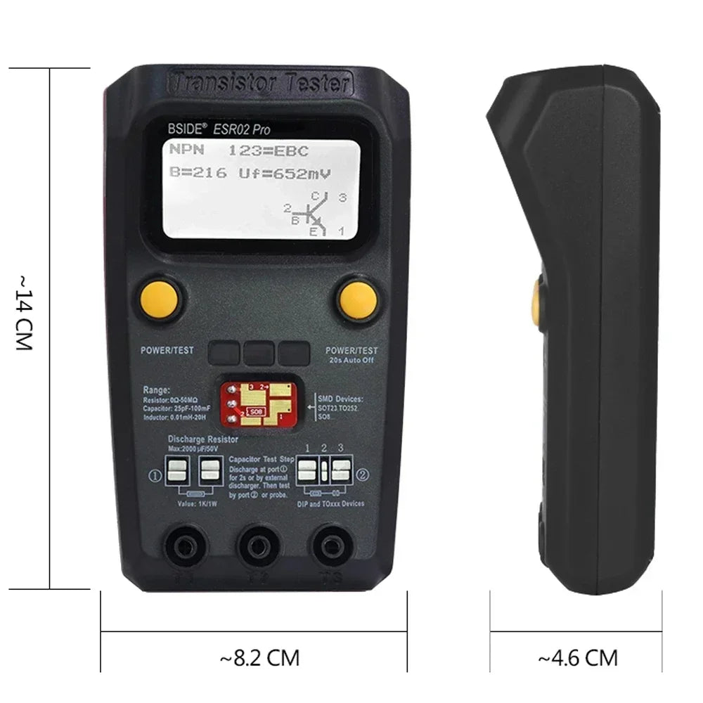 Transistor Tester, Multi-purpose Functionality, LCD Display