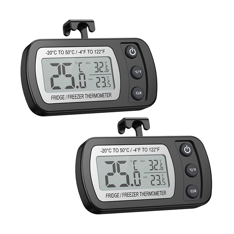 Digital Waterproof Thermometer - Large Screen, Hanging Refrigerator With