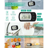 Digital Waterproof Thermometer - Large Screen, Hanging Refrigerator With