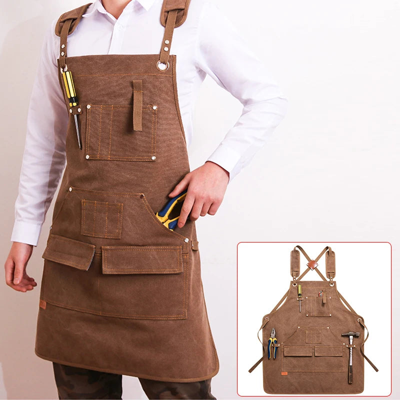 Gardening Apron, Durable Canvas, Tool Pockets