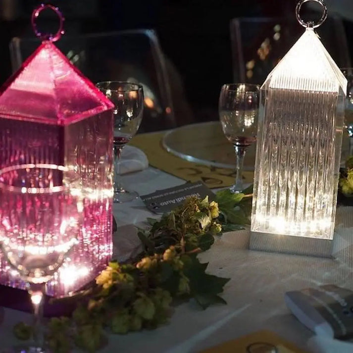 GlanzAura Kristalllampe | Kabellos & Dimmbar | Tragbares Lichtobjekt | Warmweiß 4