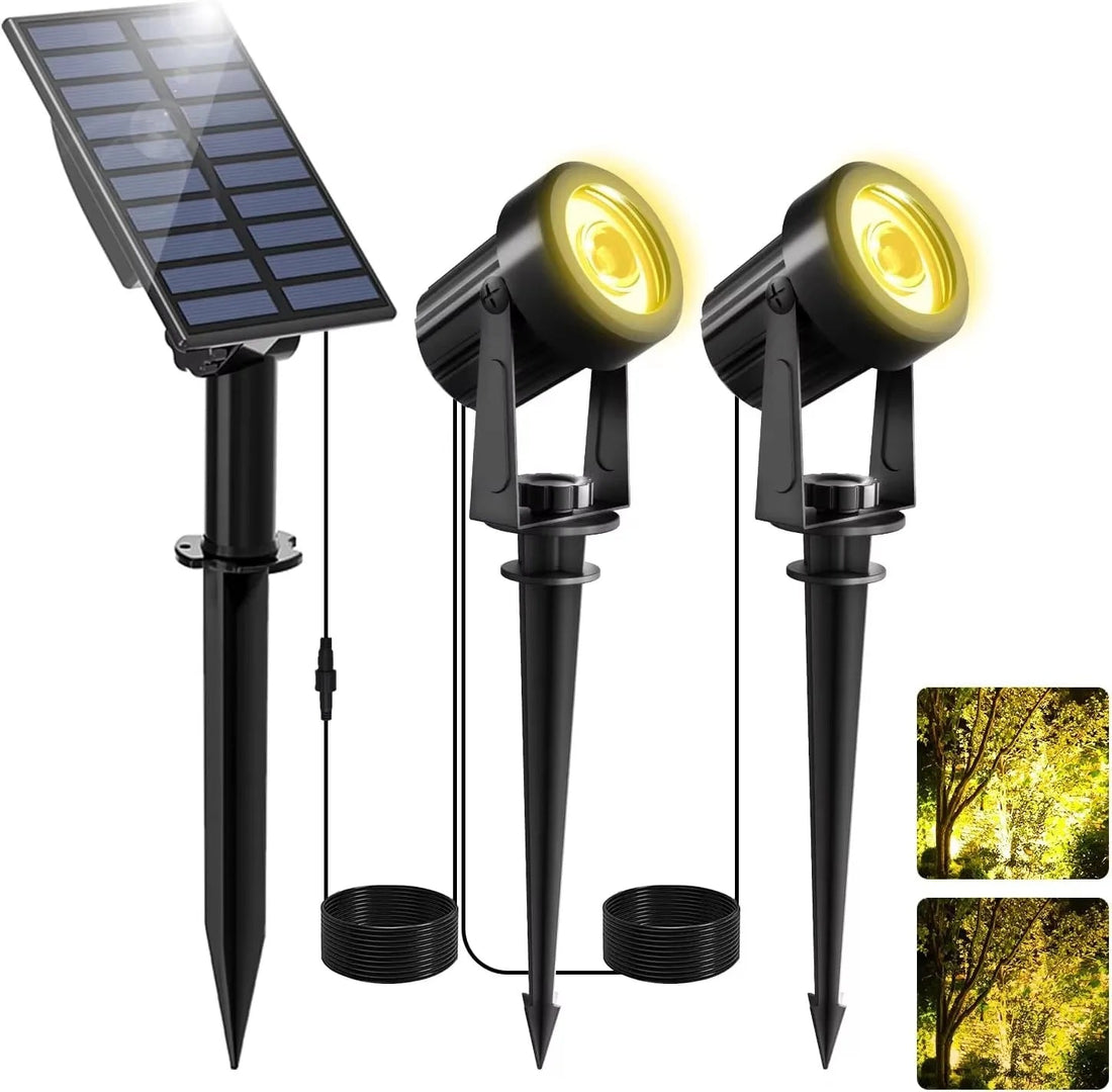 GlowRay DuoColor Solar Gartenstrahler | 2 Lichtfarben | Wetterfest & Leistungsstark | Solarbetrieben 0