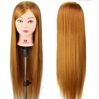 Mannequin Head, High Temperature Fiber, Long Brown Hairstyles