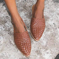 Linovero | Geflochtene Leder-Slipper mit mandelförmiger Spitze