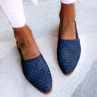 Linovero | Geflochtene Leder-Slipper mit mandelförmiger Spitze