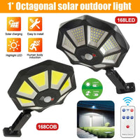 Lumiaro OctaBeam | 360° Solarlampe | 168 LEDs & Bewegungssensor | Mit Fernbedienung 1