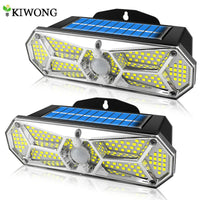 LuminoGuard | Solar LED Wandleuchte | 158 LEDs Bewegungsmelder | IP65 Wetterfest 1