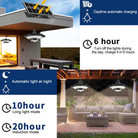 Lumitor Solar Hängelampe | Mit Fernbedienung & 360° Licht | 228 LEDs & 4400mAh Akku | IP65 Außen & Innen 5