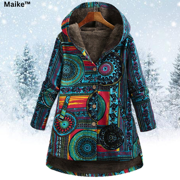 Maike™ Florale Kuschelige Wärme Jacke