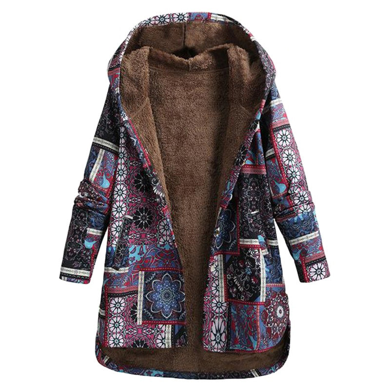 Maike™ Florale Kuschelige Wärme Jacke