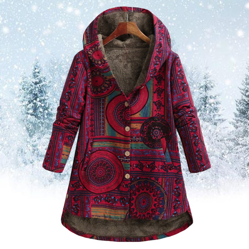 Maike™ Florale Kuschelige Wärme Jacke
