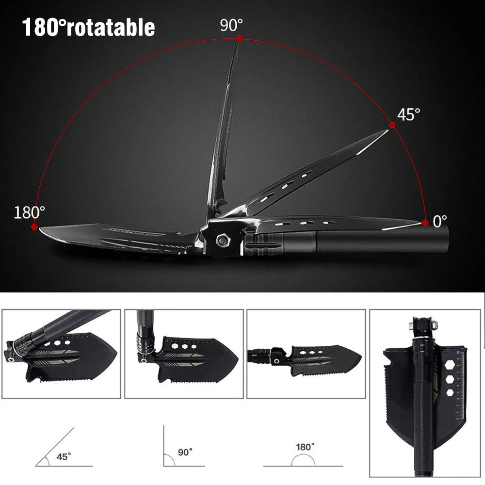 Camping Spade, Foldbar, Multifunktionel