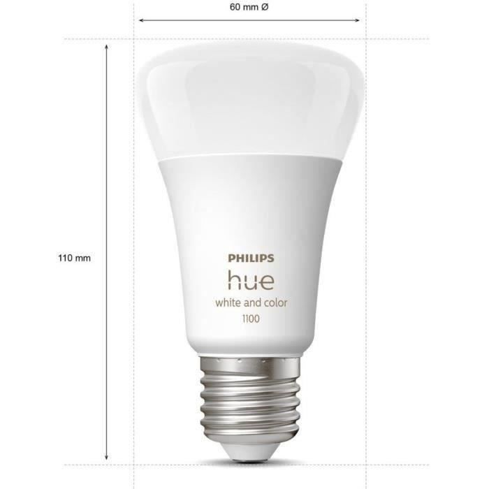 Philips Hue Wit en Kleuren Ambiance, Start Kit 2 Lampen E27, 75W, Bluetooth, werkt met Alexa, Google en Homekit