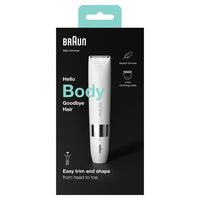 Braun Body Mini BS1000 Electric Body Trimmer for Men and Women - Wet & Dry - Multi-purpose - White