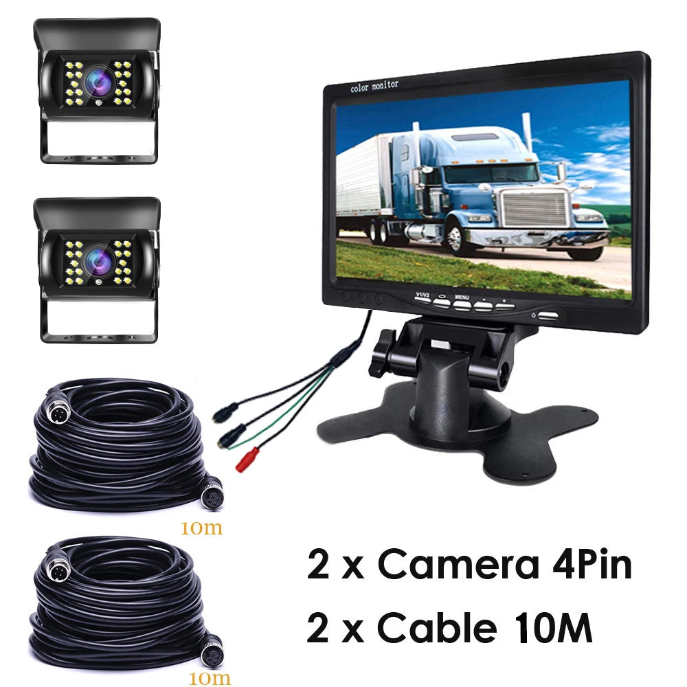 Car Rear View Monitor, 12V/24V, Reversing Camera