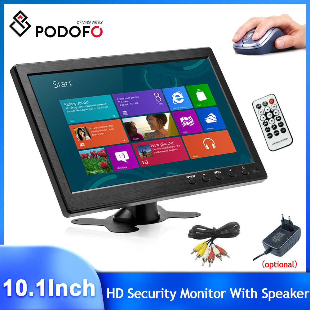 Portable LCD HD Monitor, 2 Channel Video Input, HDMI & VGA