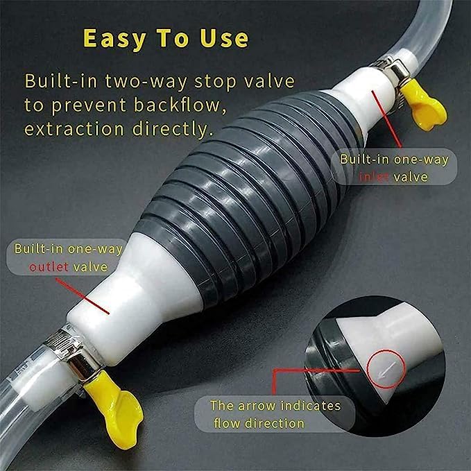 PumpMate Flüssigkeitspumpe | Manuell & Stromfrei | Für Benzin, Diesel, Wasser, Öl | Mobil & Tropfsicher 1