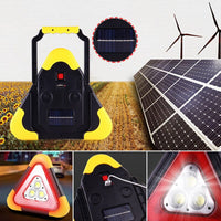 RescueBeam - 2-IN-1 solarbetriebene dreieckige Warnleuchte für den Straßenrand 3