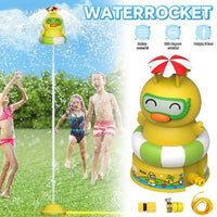 Rocket Launch Sprinkler, Outdoor Water Pressure Lift, Fun Interaction Launcher