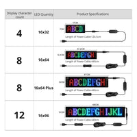 LED Sign, Bluetooth App Control, Programmable Display