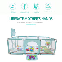 Baby Playpen, Indoor Safety Barrier, Basketball Frame