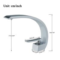 Bathroom Basin Faucet, White Chrome, Deck Mounted