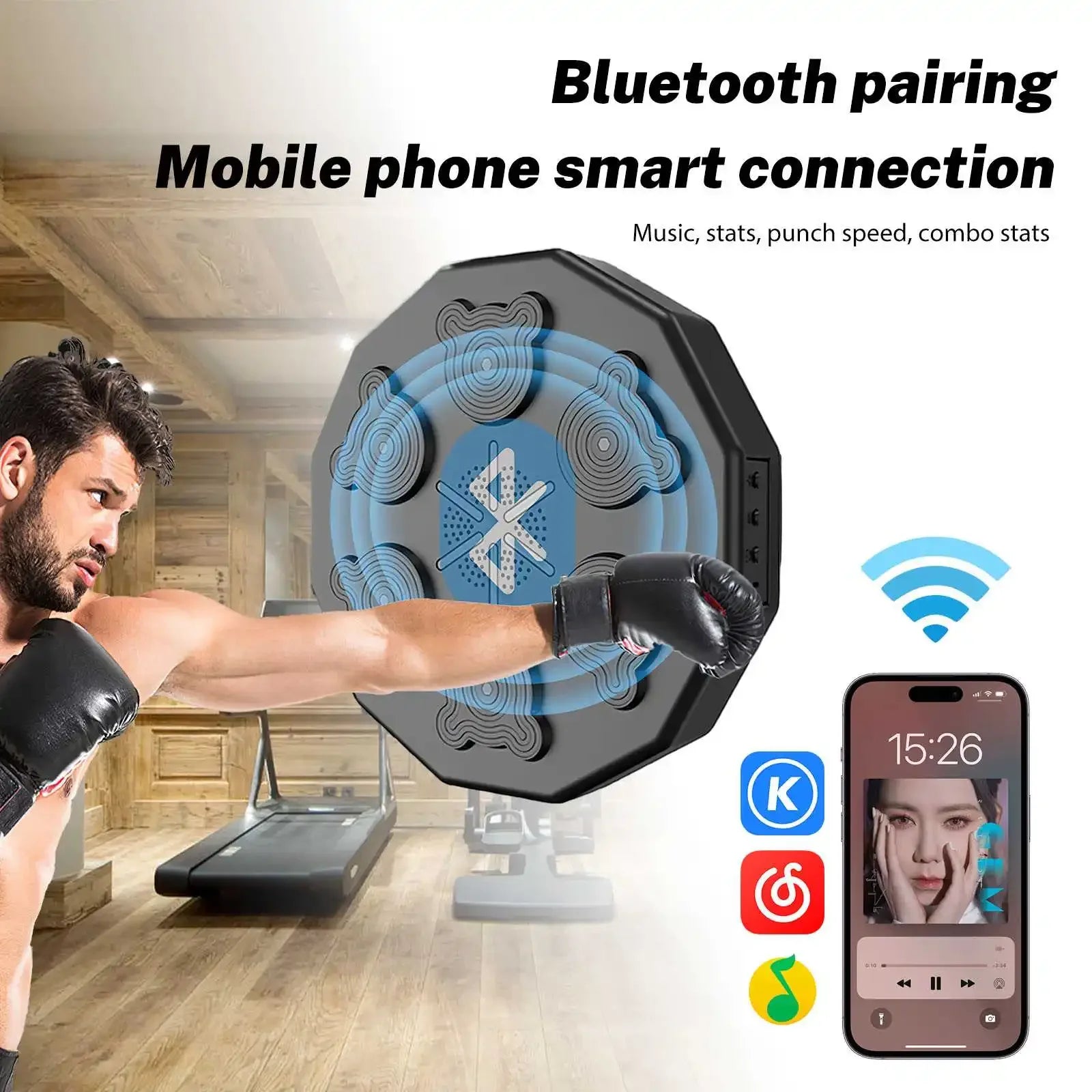 Boxing Training Machine, USB Connectivity, Bluetooth Compatibility