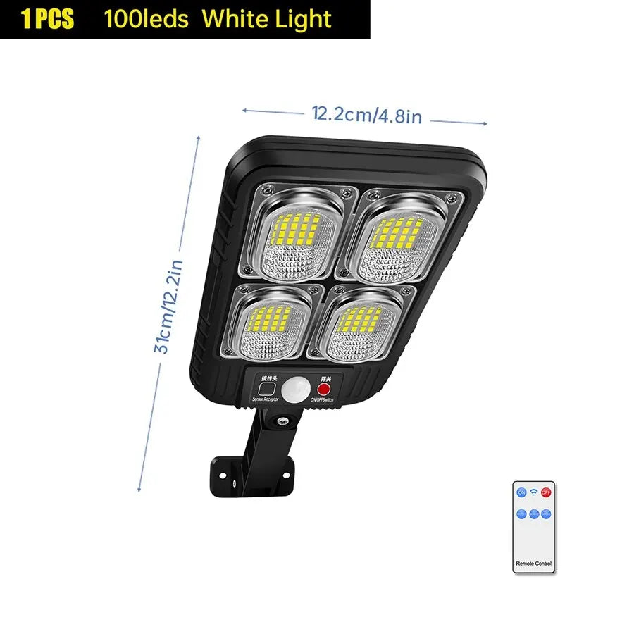 SolarFlux Pro Solarstrahler | 100 LEDs | Intelligente Bewegungserkennung 0