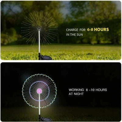 SolarSparklers - Wasserdichtes Solar Garten Feuerwerk LED Licht 4