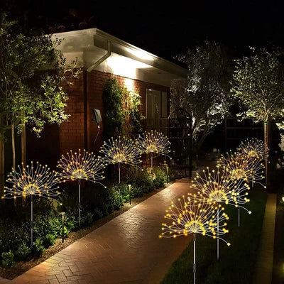 SolarSparklers - Wasserdichtes Solar Garten Feuerwerk LED Licht 6