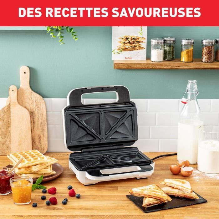 Tefal SW701110 SNACK XL Multifunctionele Croque apparaat, extra-warme en croques verwijderbare platen, verticale opslag