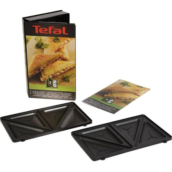 TEFAL Accessories XA800212 Set of 2 plates croque triangle Snack Collection