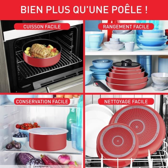 Tefal Ingenio L1529402 Keuken battery? 10 stuks, behalve inductie, anti-aanbak, gemaakt in Frankrijk Easy Cook N Clean