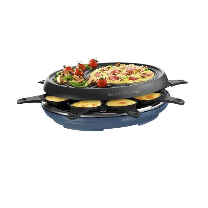 TEFAL - COLORMANIA Grill crepes RE310401 - 8 personen met kopjes - staalblauw