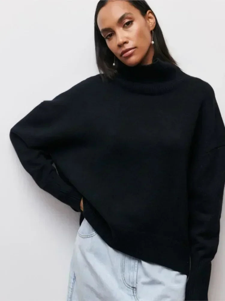 Theresia™ Klassischer Komfort Raffinierte Rollkragenbluse