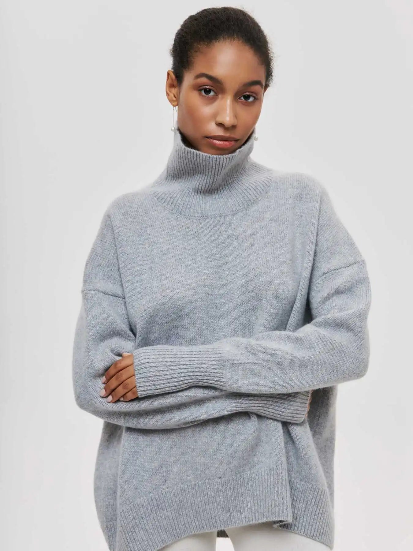 Theresia™ Klassischer Komfort Raffinierte Rollkragenbluse