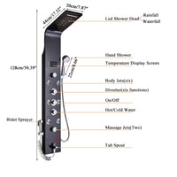 Shower Faucet, LED Shower Panel, Temperature Screen